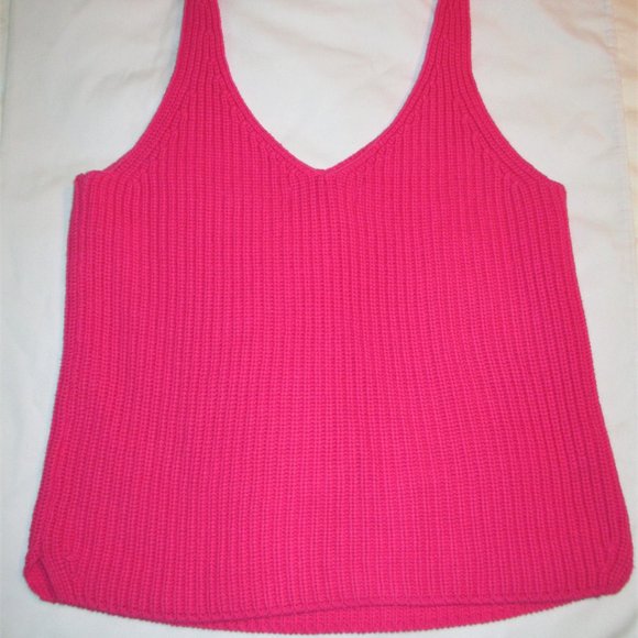 Express Ladygang:Pink Knit Sweater Tank: V-neck XS - Picture 6 of 6